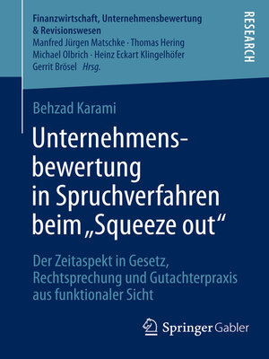 cover image of Unternehmensbewertung in Spruchverfahren beim „Squeeze out"